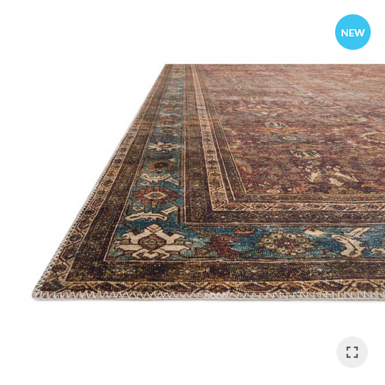 Layla Brick Blue Rug 229x289CM