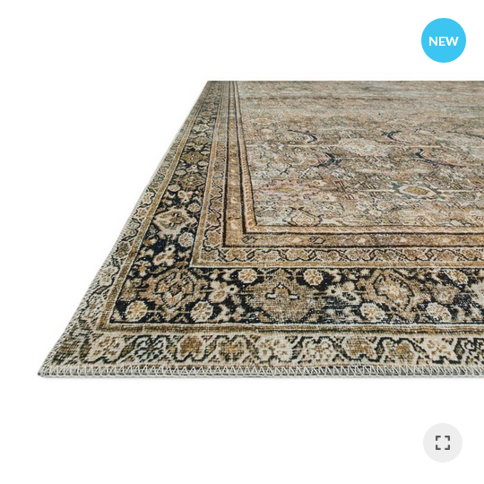 Layla Olive Charcoal Rug - 68Cmx114Cm