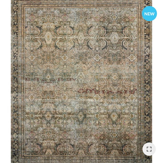 Layla Olive Charcoal Rug - 76cmx366cm