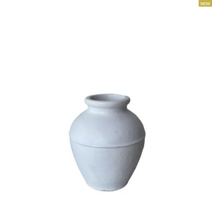 Tuscan Terracotta Jar - White Small