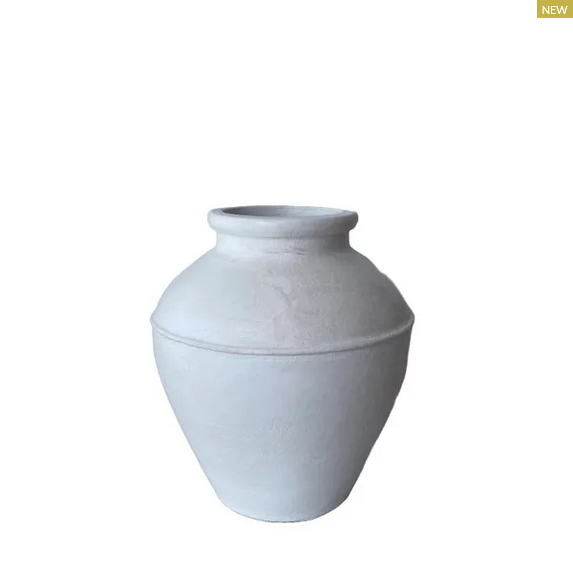 Tuscan Terracotta Jar - White Large