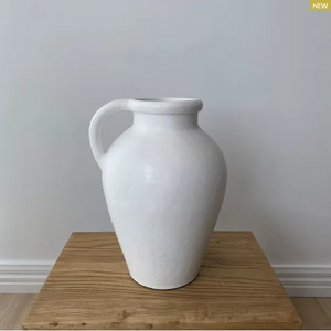 Tuscan Terracotta Jug- White