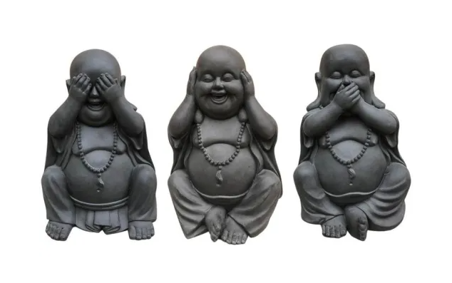 Asstd See No Evil Buddhas - Outdoor Use