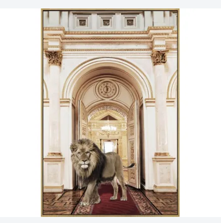 King of the Castle Canvas W/ Gold Frame