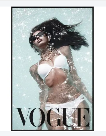 Bikini Vogue Canvas W/ Black Frame