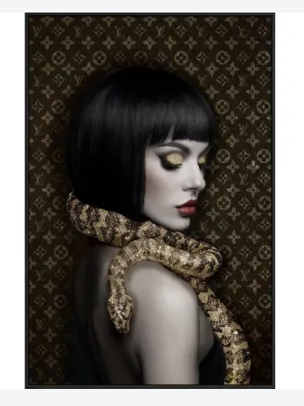 Yves Saint Laurent Woman W/ Snake Canvas