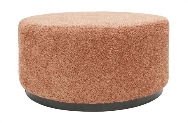 Maddie Round Ottoman - Berry