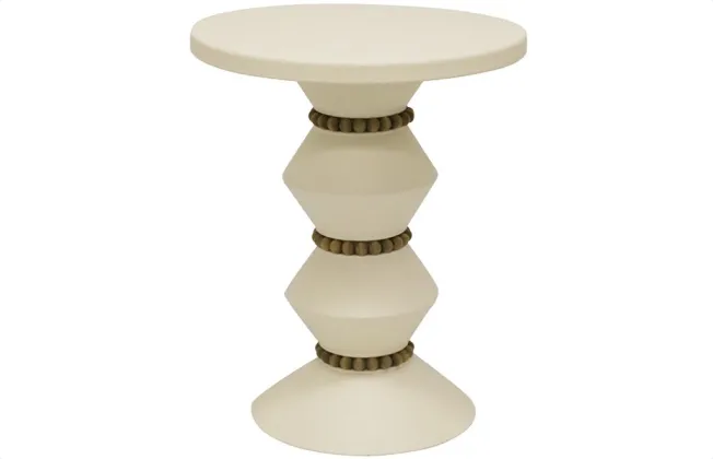 Arezu Metal Side Table - White