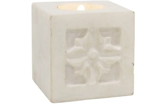 Carved Stone Candle Holder - Set of 3