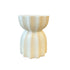 Fluted Side Table - White Fleck