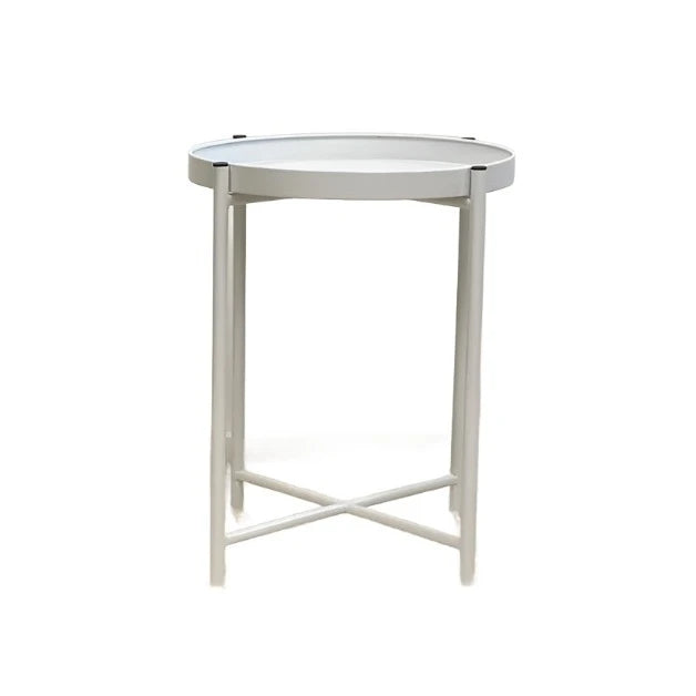 Sofia Round Side Table - White