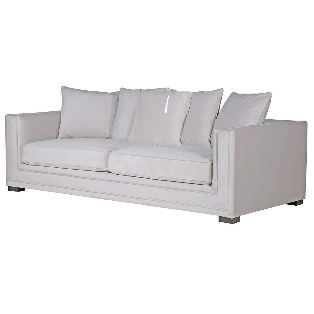 Muse 3 Seater Sofa - Light Grey Velvet