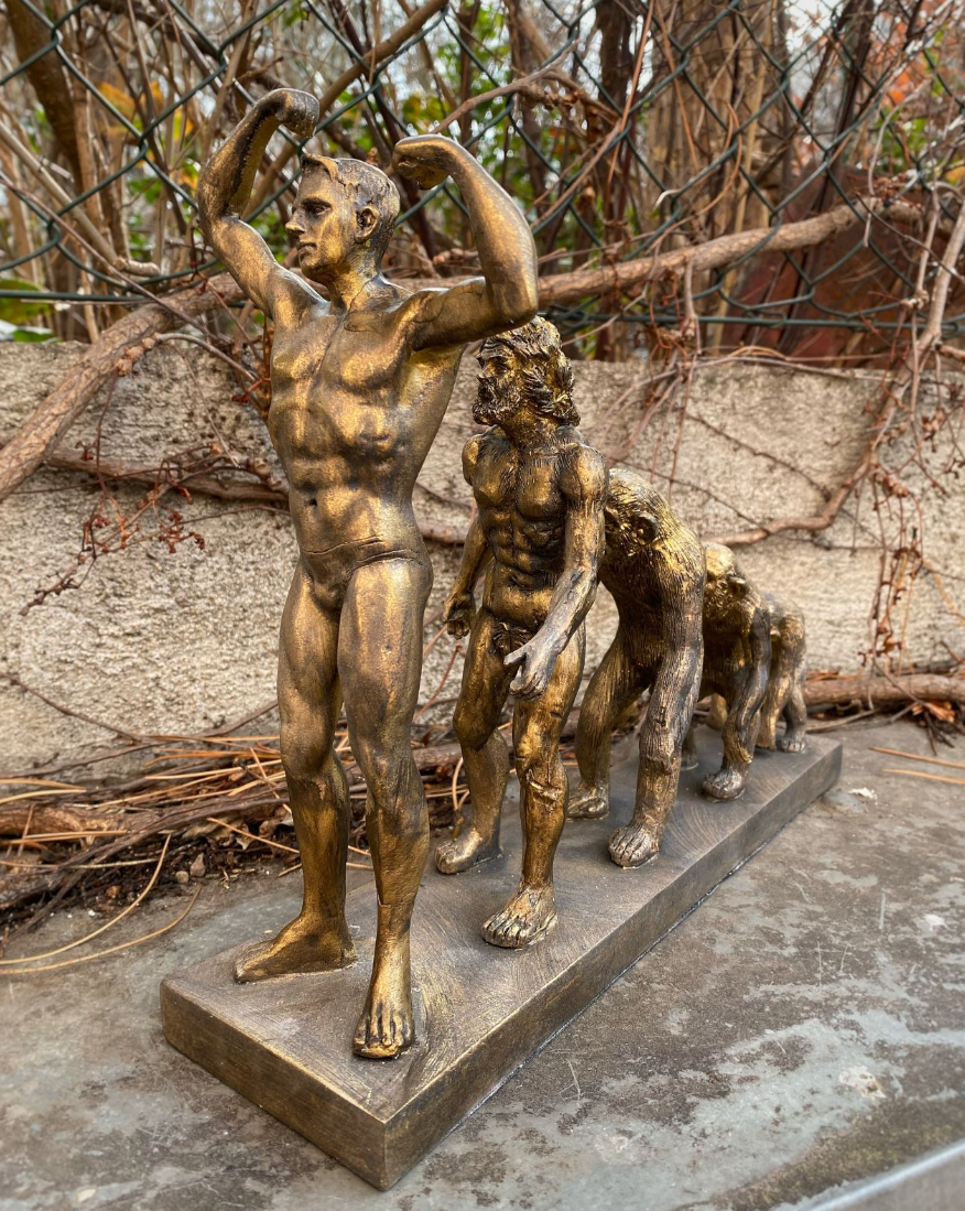 Man's Evolution Statue