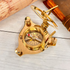 Brass Working Sundial Compass with Wooden Box