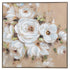 Hand Painted Flower Painting on Stretched Canvas - Gold Frame