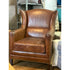 Kennedy Wingback Aged Leather Armchair - Vintage Cigar