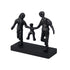 Aluminium Couple with Child Sculpture