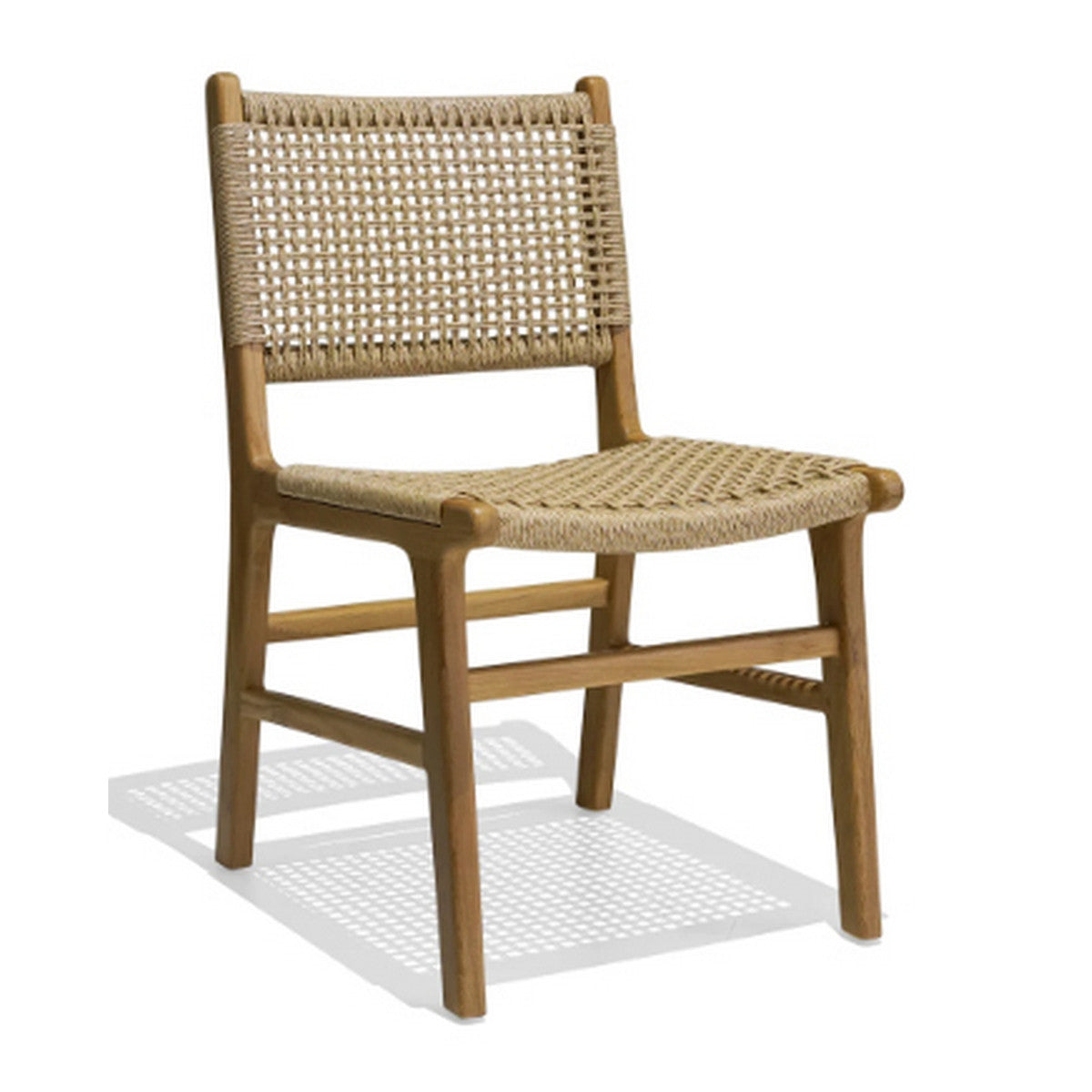 Reclaimed Oak & Rattan Dining Chair