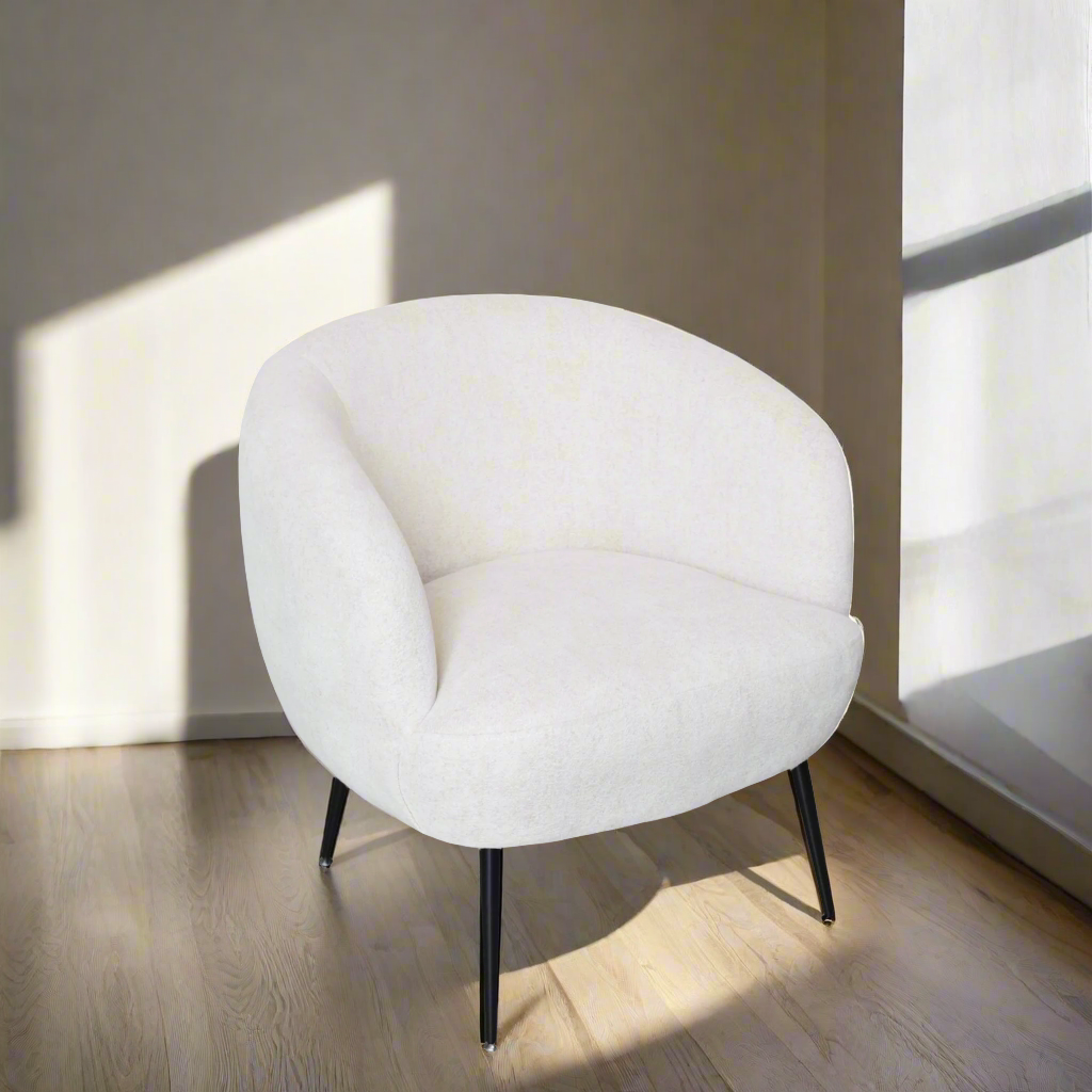 Glam Club Chair - Cream