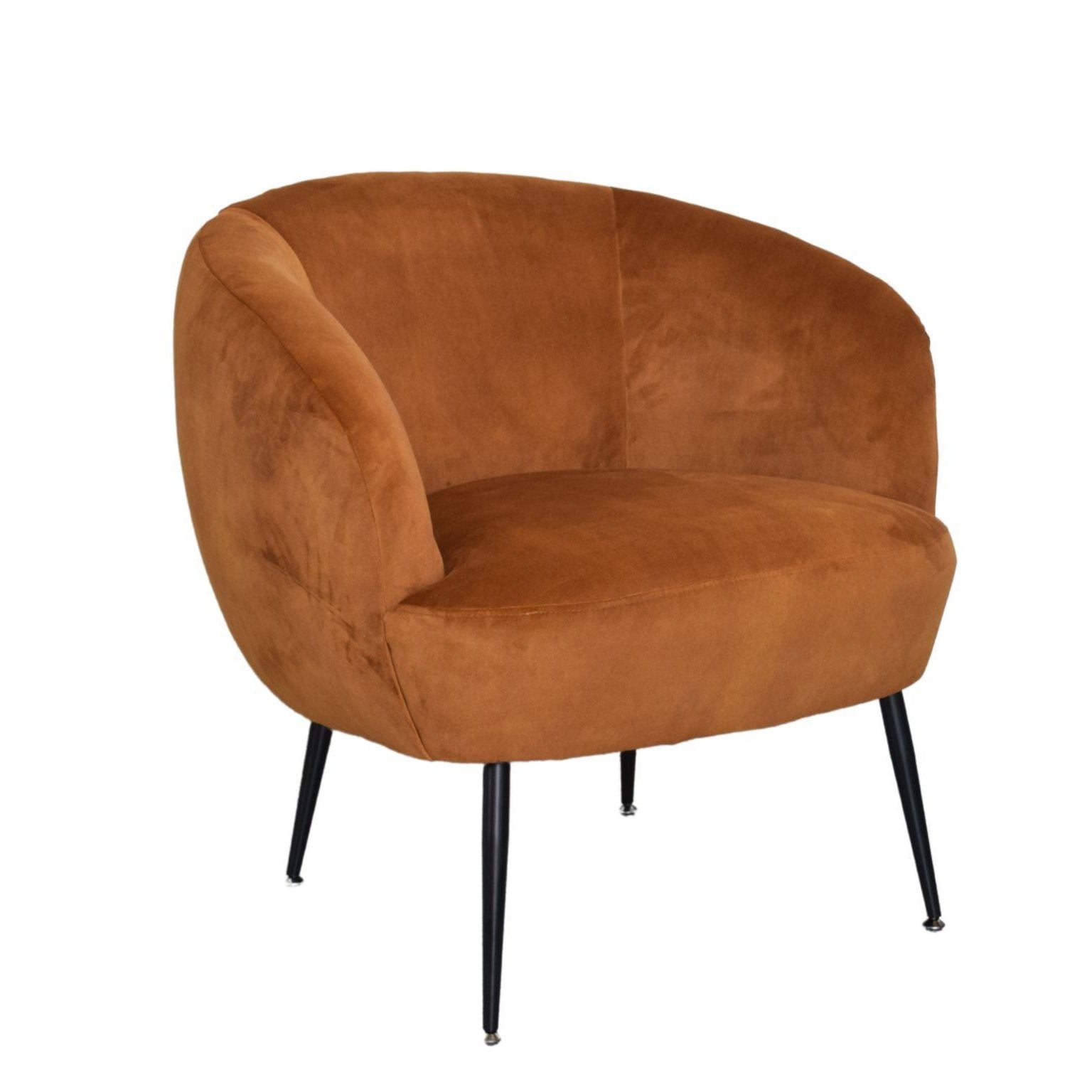 Glam Club Chair - Rust