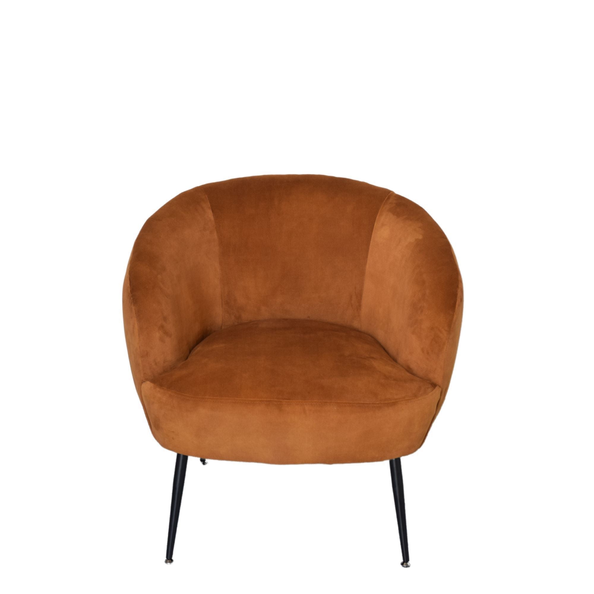 Glam Club Chair - Rust