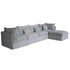 Malta Double Cushion Sectional Middle 2 Seater - Grey