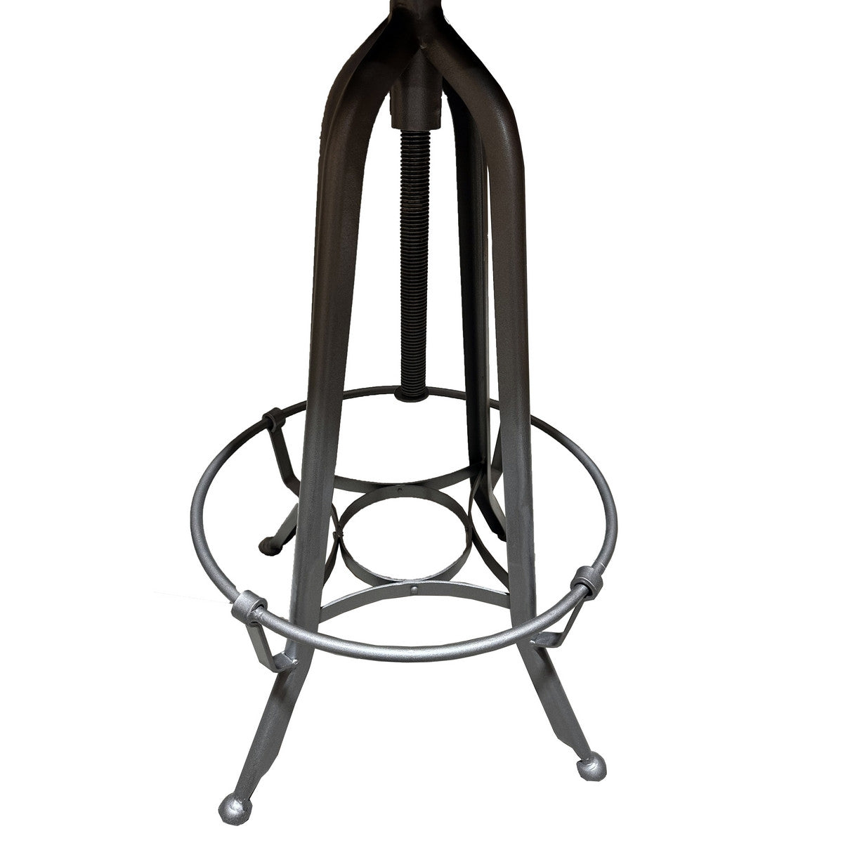 Industrial leather barstool