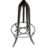 Industrial leather barstool