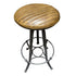 Industrial leather barstool