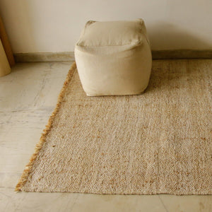 Akiiko - Handwoven Olio Jute Rug W/ Fringes - Medium