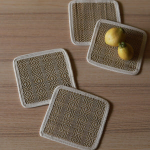 Akiiko - Reed Table Top Set - Placement, Runner, Coaster-Herring Weave