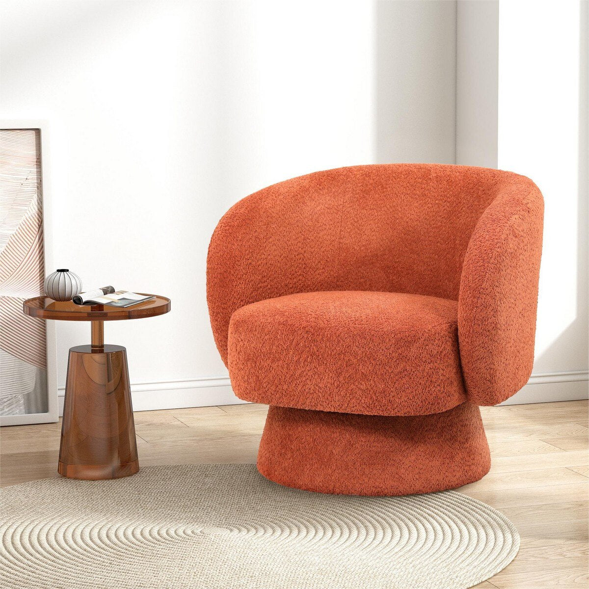 Boston Swivel Chair - Rust