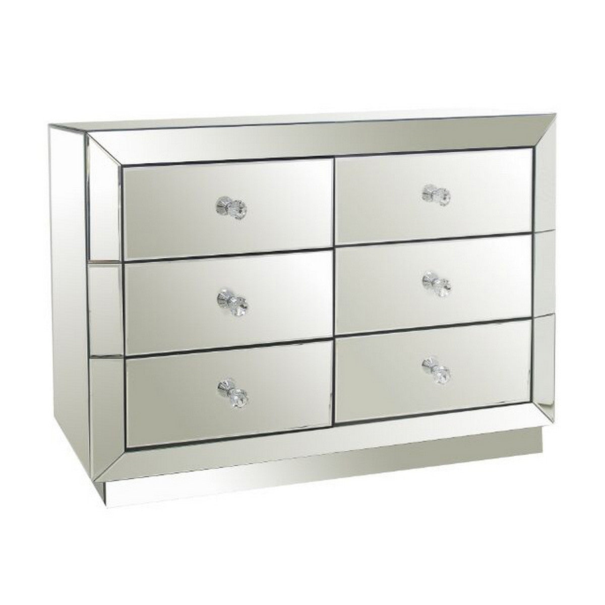 Curio 6 Drawer Mirrored Dresser