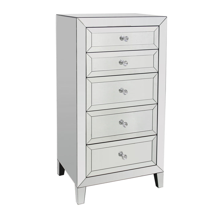 Palisade 5 Drawer Mirrored Tallboy