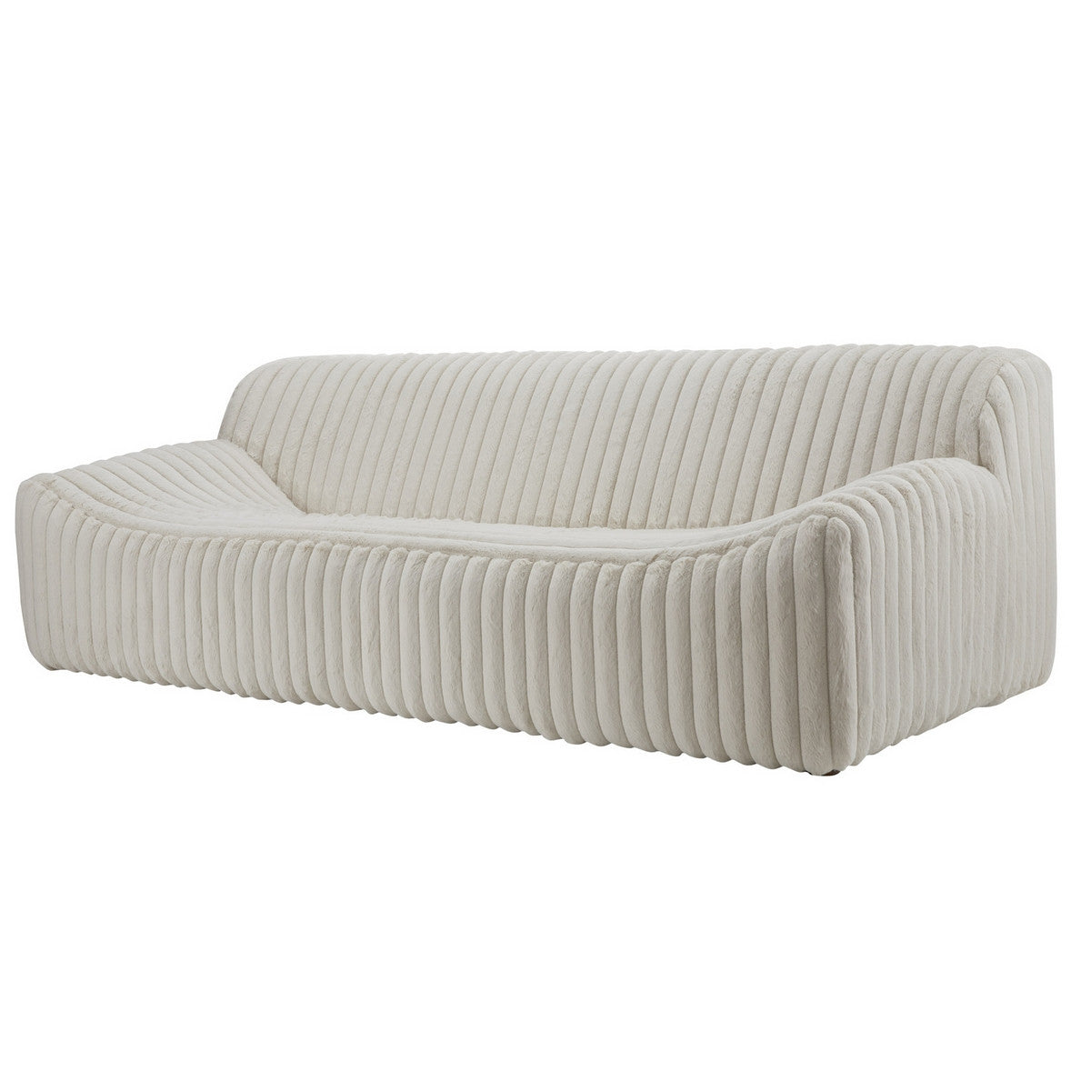 Luton 3 Seat Plush Sofa - Mondo White