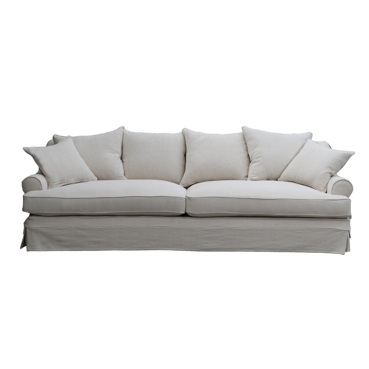 Newport 3.5 Seater Slip Cover Sofa - Salt & Pepper