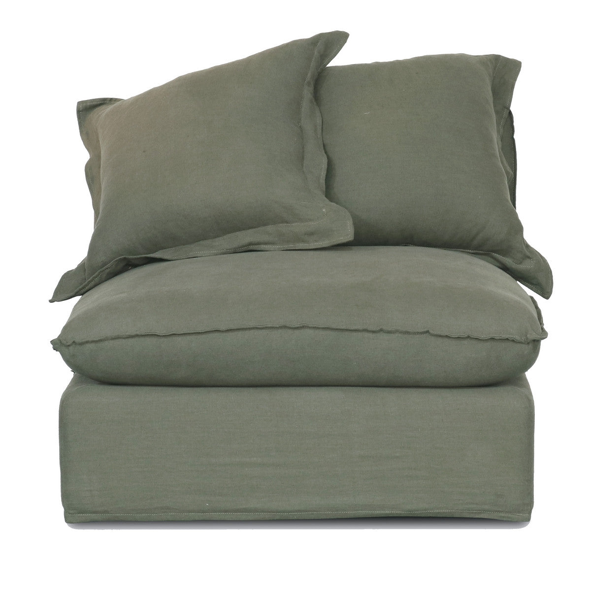 Oasis Washed Linen Dream Sofa Centre - Olive