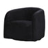 Casper Boucle Swivel Chair - Black