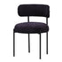 Oscar Boucle Dining Chair - Black