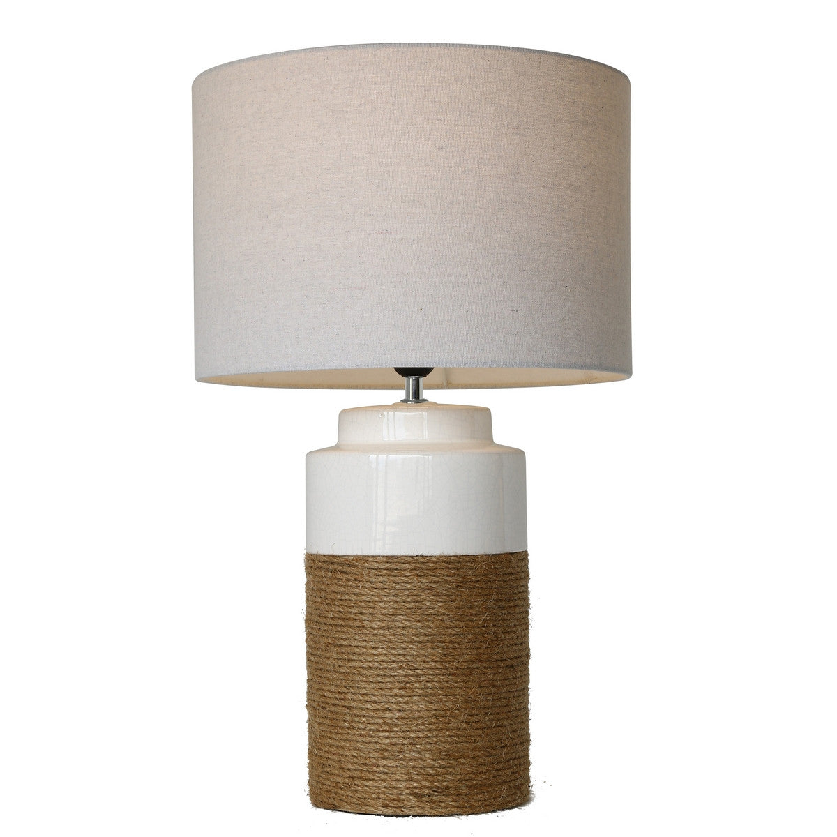 White Ceramic / Rope Lamp