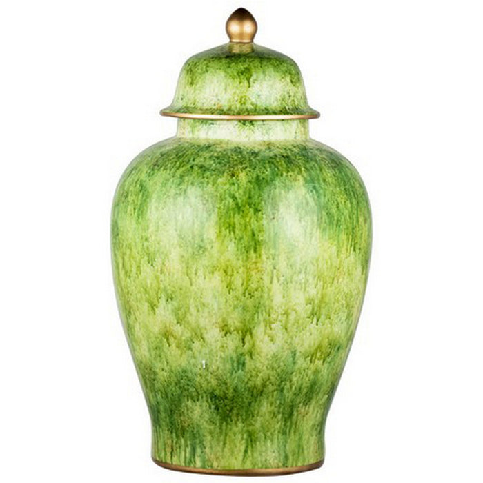 Green Ceramic Jar With Lid