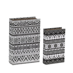 Geometric Design Set of 2 Book Boxes