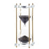 Hourglass Gold Stand and Black Sand