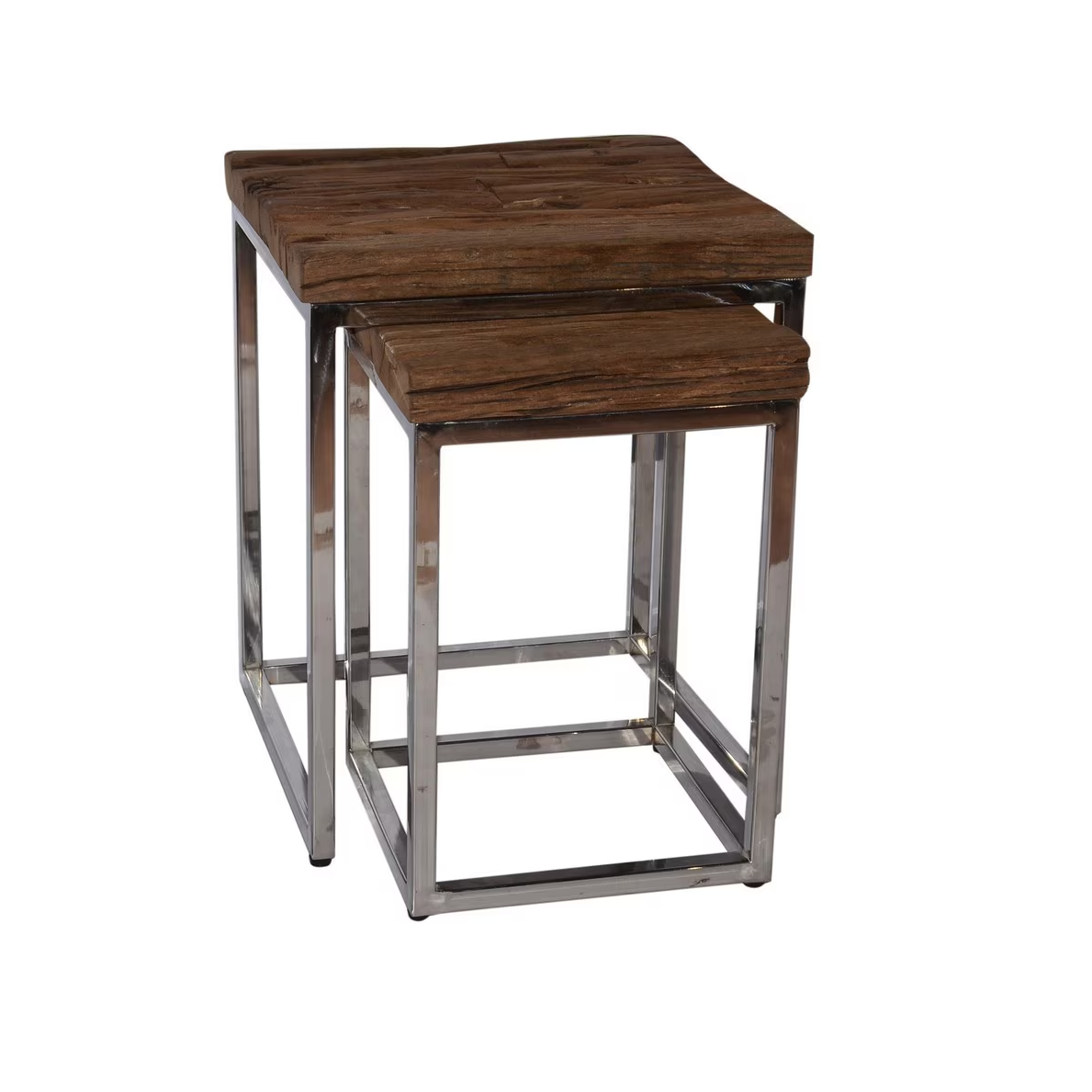 Reclaimed Teak Side Table - Set of 2