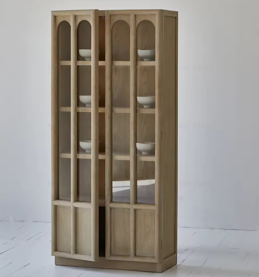 Villa Display Cabinet Oak & Glass