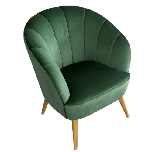 Gina Velvet Casual Armchair - Green