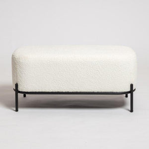 Nick Boucle Bench - White