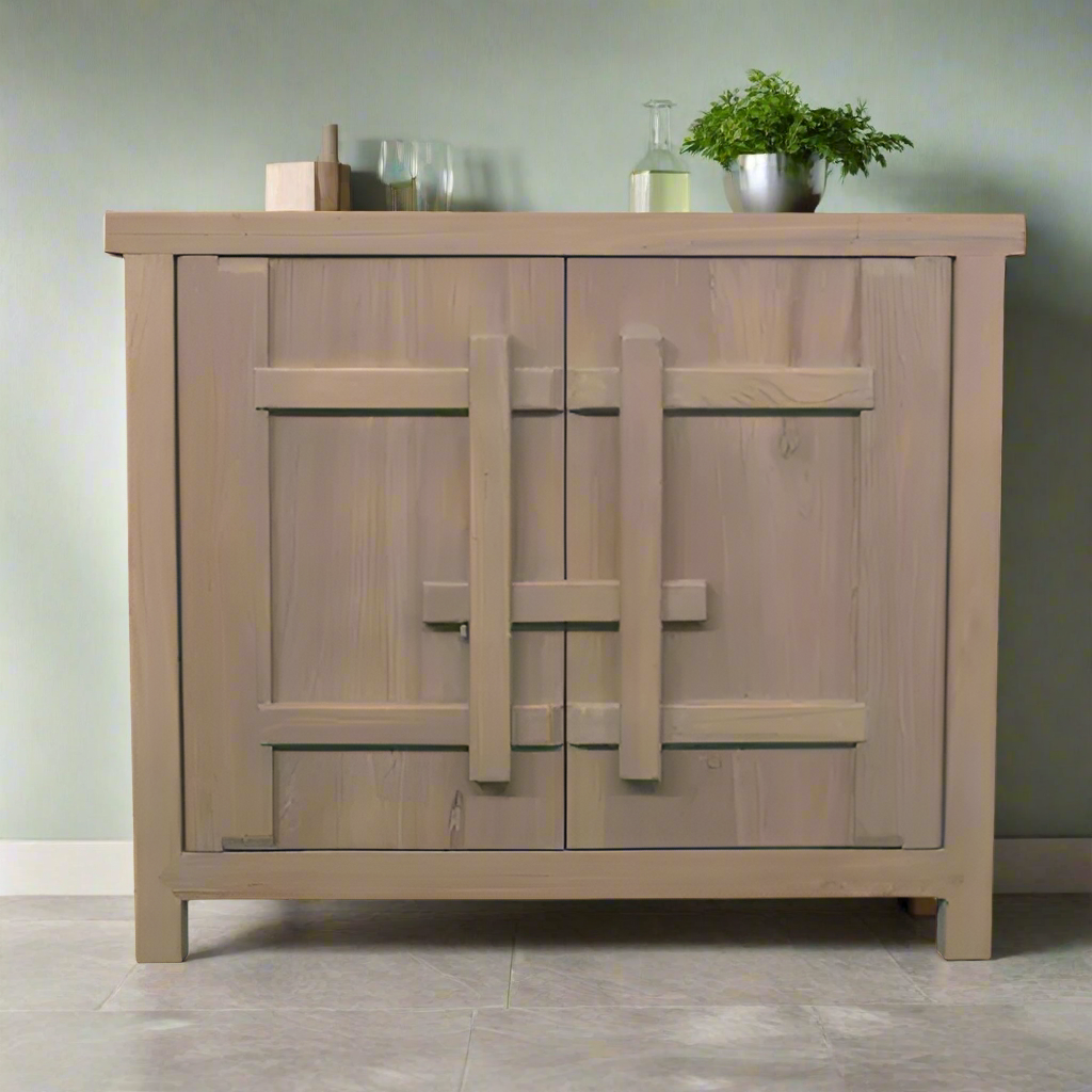 Coastline Woodlock 2 Door Cabinet - Grey Wash