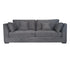 York 3-Seater Upholstered Sofa - Charcoal