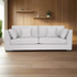 York 3 Seater Upholstered Sofa - Salt